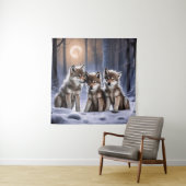 Drei Wolf Cubs Wandteppich (Beispiel)