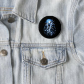 Drei Wolf Heulender Mond Wildtiere Wolf Liebhaber Button (Beispiel)
