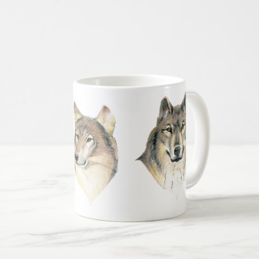 Drei Wolf-Tasse Kaffeetasse (VorderseiteRechts)