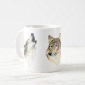 Drei Wolf-Tasse Kaffeetasse (Vorderseite Links)