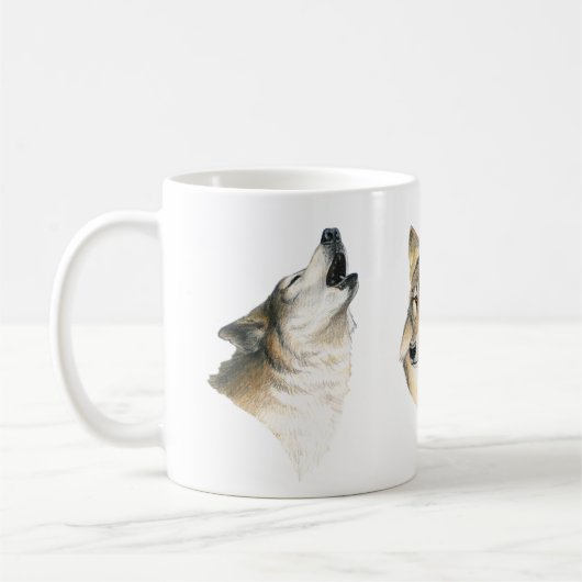 Drei Wolf-Tasse Kaffeetasse (Links)