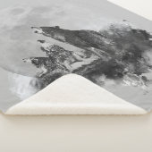 Drei Wölfe heulen an der Mondgrafik Sherpadecke (3/4)