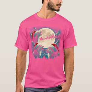 Drei Wölfe unter dem Mond Weihnachts Weihnachten W T-Shirt