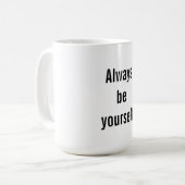 Drei Word-Zitat Kaffeetasse (Vorderseite Links)