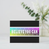 Drei Word-Zitate ~Glaube, man kann die Postkarte (Stehend Vorderseite)