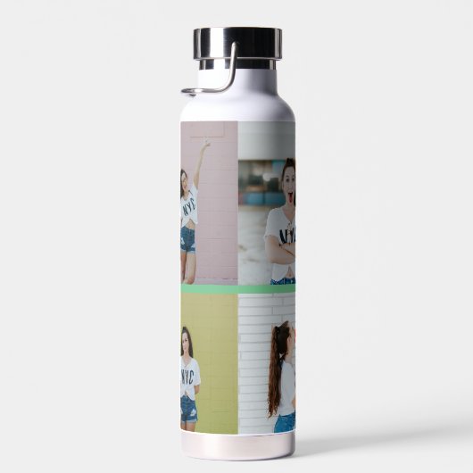 Drei Wörter Collage EDITABLE FARBFLasche Trinkflasche (Rechts)