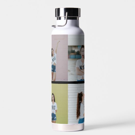 Drei Wörter Collage EDITABLE FARBFLasche Trinkflasche (Rechts)