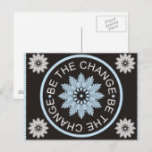 Drei Wörterbucheinträge ~Be the change~ Postkarte (Vorne/Hinten)