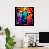 Drei wunderbare Halloween-Geisterdesign Poster (Heimbüro)