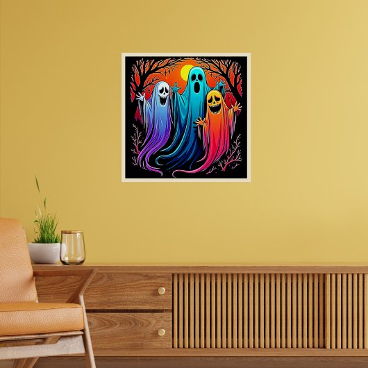 Drei wunderbare Halloween-Geisterdesign Poster (Wohnzimmer 2)