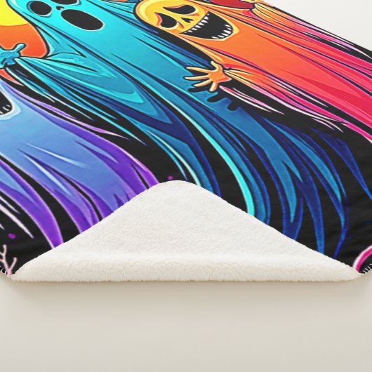 Drei wunderbare Halloween-Geisterdesign Sherpadecke (3/4)