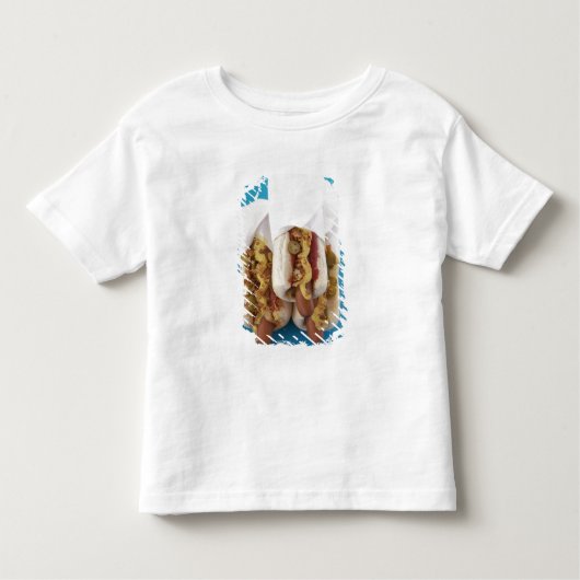 Drei Würstchen in den Brötchen Kleinkind T-shirt (Vorderseite)
