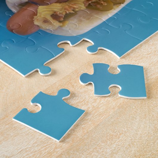 Drei Würstchen in den Brötchen Puzzle (Seite)