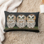 Drei wütende Eule Kissen (Decke)