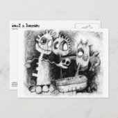 drei Zahlen Postkarte (Vorne/Hinten)