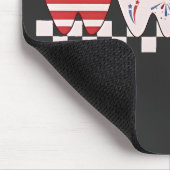 Drei Zähne Grafik Design 4. Juli Mousepad (Ecke)