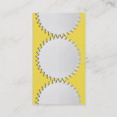 Drei Zahnradräder - #F5DD4B | gelb Visitenkarte (Rückseite)