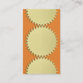 Drei Zahnradräder - Orange Visitenkarte (Rückseite)