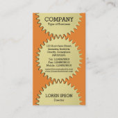 Drei Zahnradräder - Orange Visitenkarte (Vorderseite)