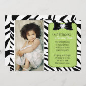 Drei - Zebra Geburtstagsparty Einladung (Vorne/Hinten)