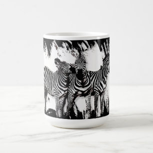 Drei Zebras beim Malen Kaffeetasse