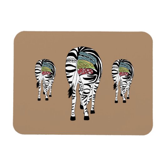 Drei Zebras Magnet (Horizontal)