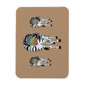 Drei Zebras Magnet (Vertikal)