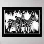 Drei Zebras malen Poster (Vorne)