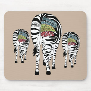 Drei Zebras Mousepad