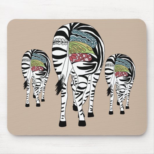 Drei Zebras Mousepad (Vorne)