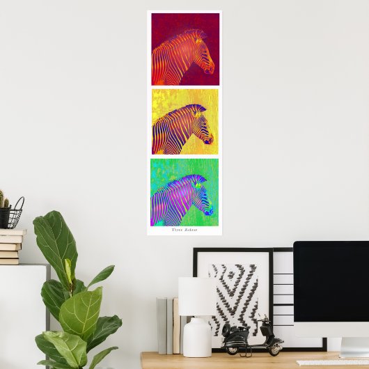 drei Zebras Poster (Heimbüro)
