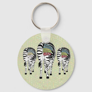 Drei Zebras Schlüsselanhänger
