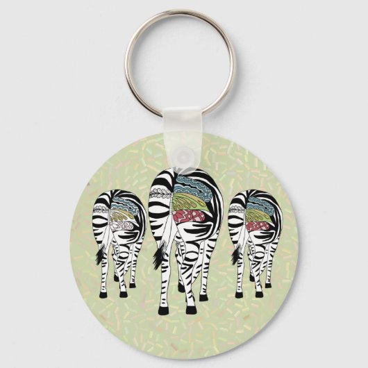 Drei Zebras Schlüsselanhänger (Vorderseite)