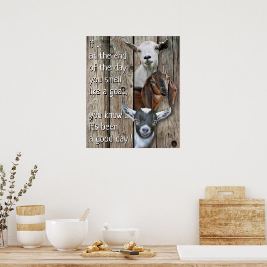 Drei Ziegen Portrait - Niedlich riechen wie eine Z Poster (Küche)