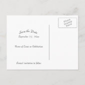 Drei Ziegen Save the Date Ankündigungspostkarte (Rückseite)