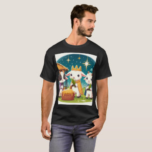 drei Ziegen sind auf einem Feld mit einem Korb ste T-Shirt