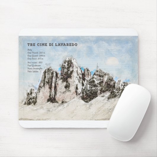 Drei Zinnen Mousepad (Mit Mouse)