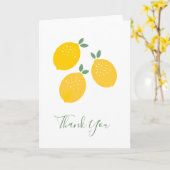 Drei Zitronen Holzschnitt Danke Karte (Gelbe Blume)