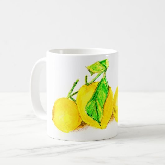 drei Zitronen Kaffeetasse (Vorderseite Links)