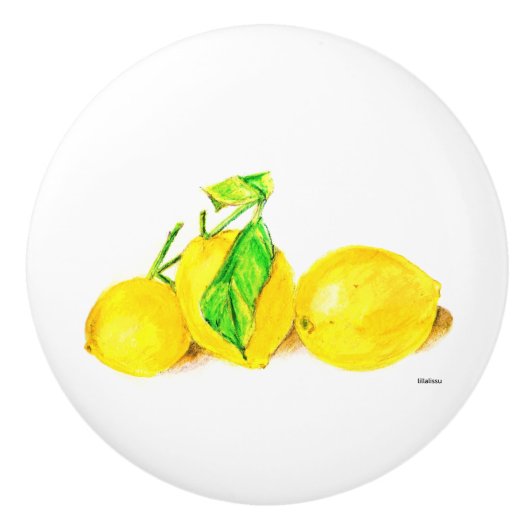 drei Zitronen Keramikknauf (Vorderseite)