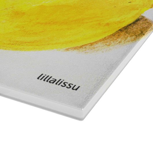 drei Zitronen Schneidebrett (Ecke)