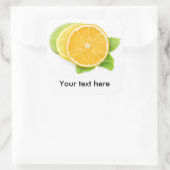 Drei Zitrusscheiben Quadratischer Aufkleber (Tasche)