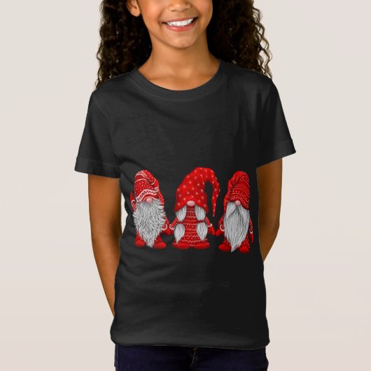 Drei Zwerge in roter Kostümweih Weihnachten - Wi h T-Shirt (Vorderseite)