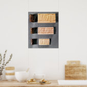 Drei Zylinder-Siegel mit Eindrücken, Poster (Küche)