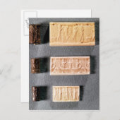 Drei Zylinder-Siegel mit Eindrücken, Postkarte (Vorne/Hinten)