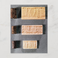 Drei Zylinder-Siegel mit Eindrücken,