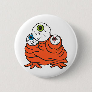 Dreiaugen-Monster Button