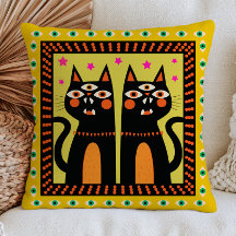 Dreiäugige schwarze Katzen Funky Böse Augen Maxima