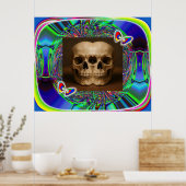 Dreiaugiger Außerirdischer Schädel Poster (Küche)