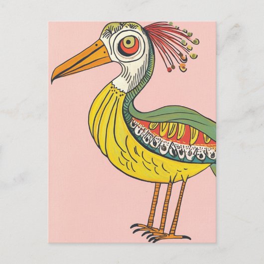 Dreibeinvogel Postkarte (Vorderseite)